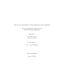 On the Interpretation of the Quantum Wave Function