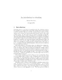 An Introduction to Cobordism