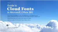 Cloud Fonts in Microsoft Office