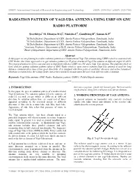 Radiation Pattern of Yagi-Uda Antenna Using Usrp on Gnu Radio Platform