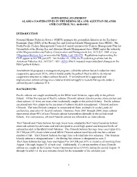 Supporting Statement Alaska Cooperatives in the Bering Sea and Aleutian Islands Omb Control No.: 0648-0401