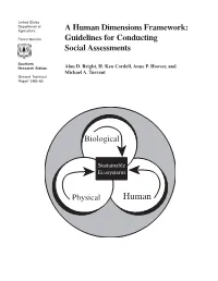 A Human Dimensions Framework