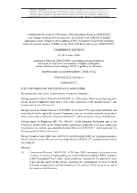 Commission Decision of 24 October 2008