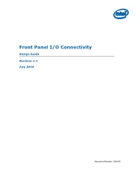 Front Panel I/O Connectivity Design Guide
