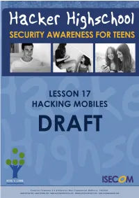 HHS Lesson 17: Hacking Mobiles