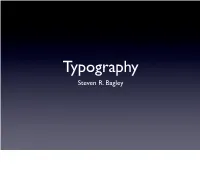 Lecture 11 – Typography
