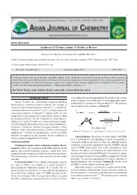 MINI REVIEW Synthesis of Tertiary Amine N-Oxides-A Review