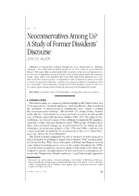 Neoconservatives Among Us? Astudy of Former Dissidents' Discourse
