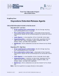 Oxycodone Extended-Release Agents