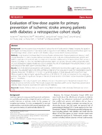 Evaluation of Low-Dose Aspirin for Primary Prevention of Ischemic