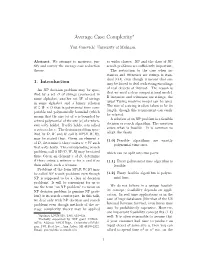 Average Case Complexity∗