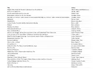Copy of Hamel Browsing Room Book List