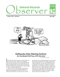 Earthquake Early Warning Systems: an Investment That Pays Off in Seconds – an Invited Comment