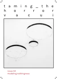Issue N°2: Modeling Nothingness