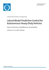Lateral Model Predictive Control for Autonomous Heavy-Duty Vehicles