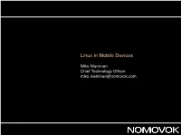 Linux in Mobile Devices