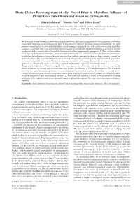 Photo-Claisen Rearrangement of Allyl Phenyl Ether in Microflow: Influence of Phenyl Core Substituents and Vision on Orthogonality