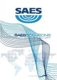 SAESSOLUTIONS DEFENCE & SECURITY Electronica-Submarina.Com SPECIALISTS in UNDERWATER ACOUSTICS and ELECTRONICS