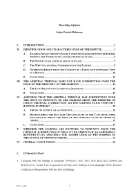 1 Dissenting Opinion Judge Patrick Robinson I. INTRODUCTION
