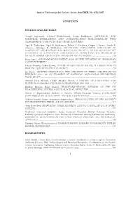 5 Contents Studies and Articles Book Reviews