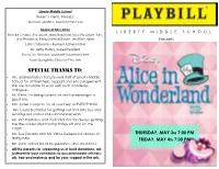 Alice in Wonderland Jr Playbill 2018.Pdf