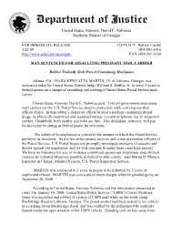 Man Sentenced for Assaulting Pregnant Mail Carrier
