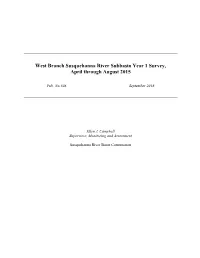 West Branch Subbasin Survey 2015