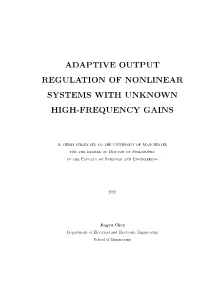 Adaptive Output Regulation of Nonlinear Systems with Unknown High-Frequency Gains