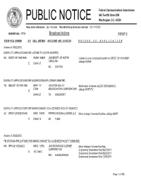 Broadcast Actions 3/28/2012