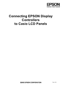Connecting EPSON Display Controllers to Casio LCD Panels