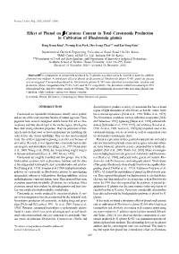 Effect of Phenol on Β-Carotene Content in Total Carotenoids Production in Cultivation of Rhodotorula Glutinis