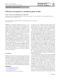 Full-Heavy Tetraquarks in Constituent Quark Models