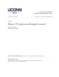 Hume's "Of Scepticism with Regard to Reason" Benjamin M