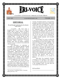 MAY 2004 Eccnewsletter@Yahoo.Com VOLUME 1 NO
