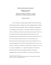 1 Distributed Information Management William M. Pottenger1 Lehigh
