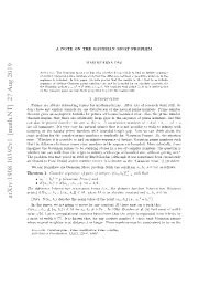 A NOTE on the GAUSSIAN MOAT PROBLEM Real Axis