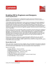 Enabling VDI for Engineers and Designers Positioning Information