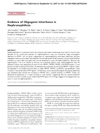Evidence of Oligogenic Inheritance in Nephronophthisis