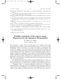 Possible Etymology of the Generic Name Magumma for the Anianiau (Drepanidini) by Storrs L