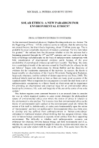 A New Paradigm for Environmental Ethics?