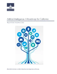Artificial Intelligence: a Roadmap for California