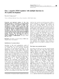 Emc, a Negative HLH Regulator with Multiple Functions in Drosophila Development