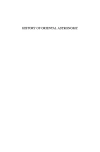 History of Oriental Astronomy Astrophysics and Space Science Library