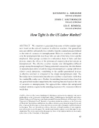How Tight Is the US Labor Market?
