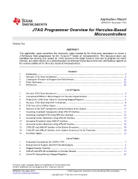 JTAG Programmer Overview for Hercules-Based Microcontrollers