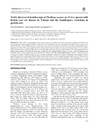 Newly Discovered Basidiocarps of Phellinus Noxius on 33 Tree Species with Brown Root Rot Disease in Taiwan and the Basidiospore Variations in Growth Rate