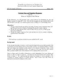 System Step and Impulse Response Lab 04 Bruce A