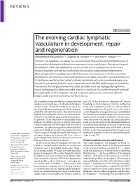 The Evolving Cardiac Lymphatic Vasculature in Development, Repair and Regeneration