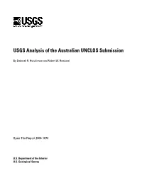 USGS Analysis of the Australian UNCLOS Submission