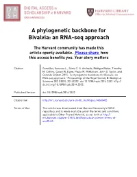 A Phylogenetic Backbone for Bivalvia: an RNA-Seq Approach